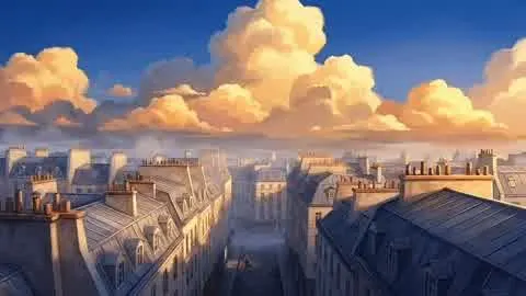 Les toits de Paris au lever du jour