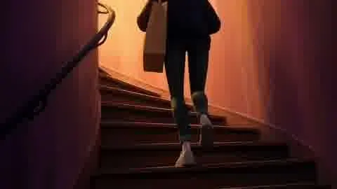 Montée d'un escalier